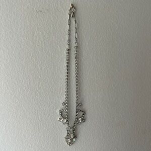 Vintage Silver Jewel‎ Necklace Fancy Sparkly Beautiful Accessory